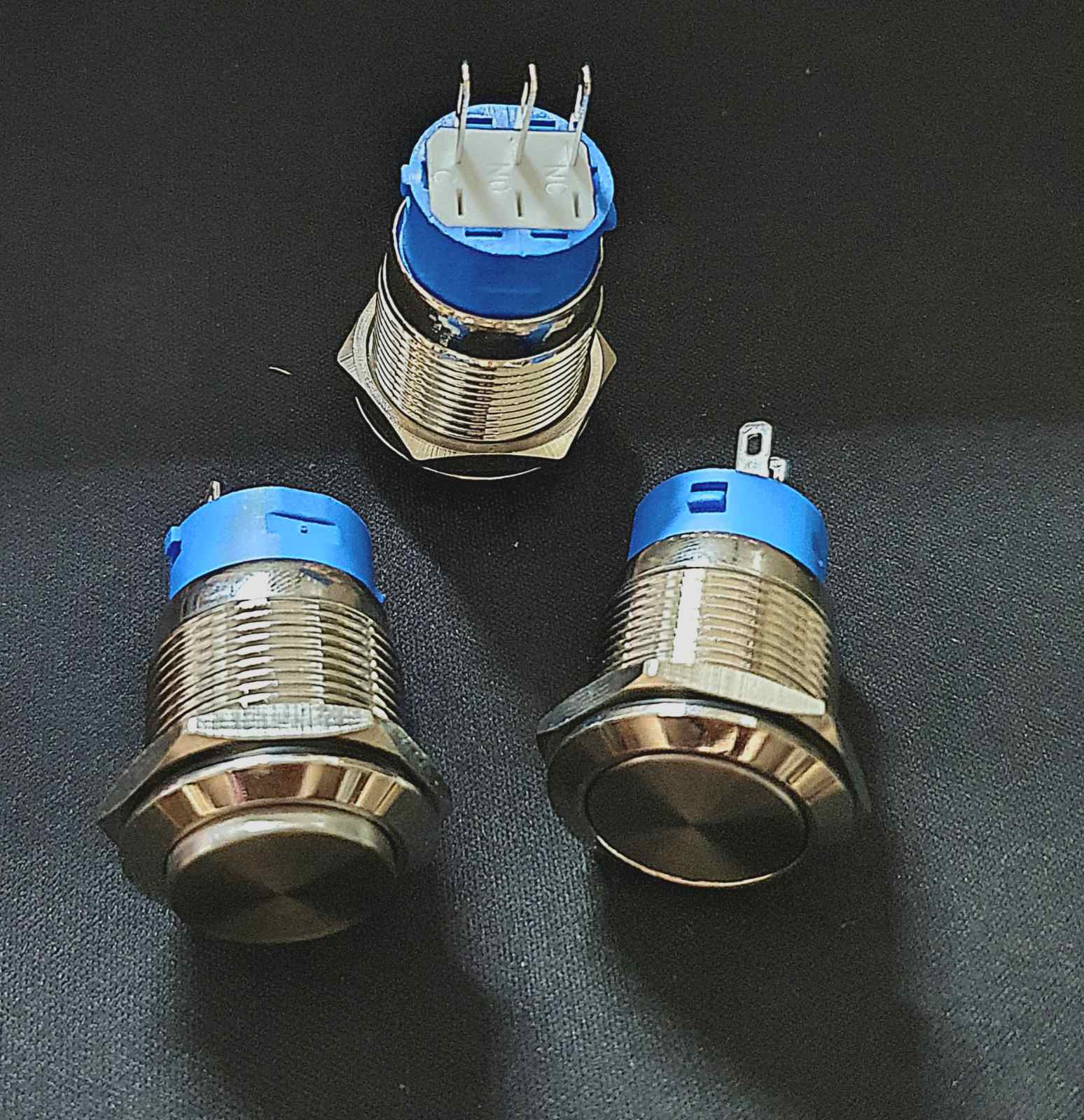 Кнопка антивандальная LAS1-19B-11L без подсветки, с фиксации rev.3